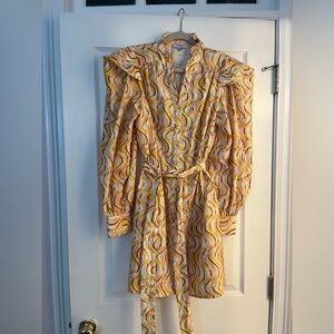 FATE yellow and pink long sleeve dress